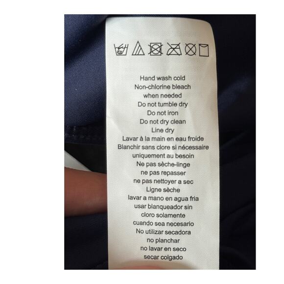 La Blanca Island Goddess cross front keyhole one piece swimsuit blue size 12 - Picture 5 of 6